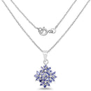 1.50 Carat Genuine Tanzanite .925 Sterling Silver Pendant