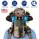 Solar Fan Hat with UPF50+ Sun Protection & Neck Flap