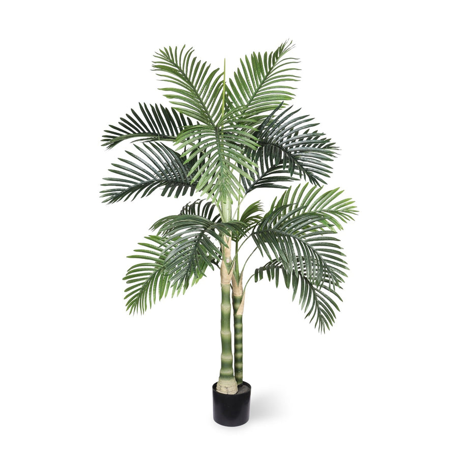6FT Artificial Golden Cane Palm Tree with Black Pot