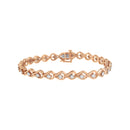 .925 Sterling Silver 1/4 Cttw Diamond Miracle-Set Teardrop Shaped 7â€ Link Bracelet (I-J Color, I3 Clarity)