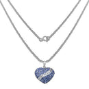 4.17 Carat Genuine Tanzanite and White Topaz .925 Sterling Silver Pendant