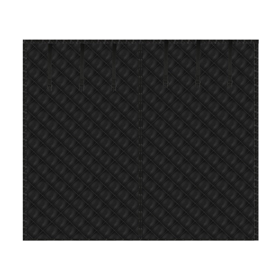 8*7FT Magnetic Thermal Insulated Garage Door Curtain for Winter Singe-Car Garage Screen with Magnetic Closure 6 Roll Up Buckle Straps for One Cars Wea