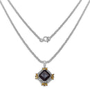 6.27 Carat Genuine Smoky Quartz, Citrine & White Topaz .925 Sterling Silver Pendant