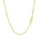14k Yellow Gold Diamond Cut Cable Link Chain 1.4mm