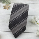 Autumn Winter British Style Knitted Cotton Linen Striped Tie
