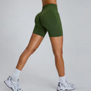 Seamless Yoga Shorts Womens High-Waisted