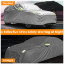 Waterproof Car Cover with UV Protection and Reflective Strips