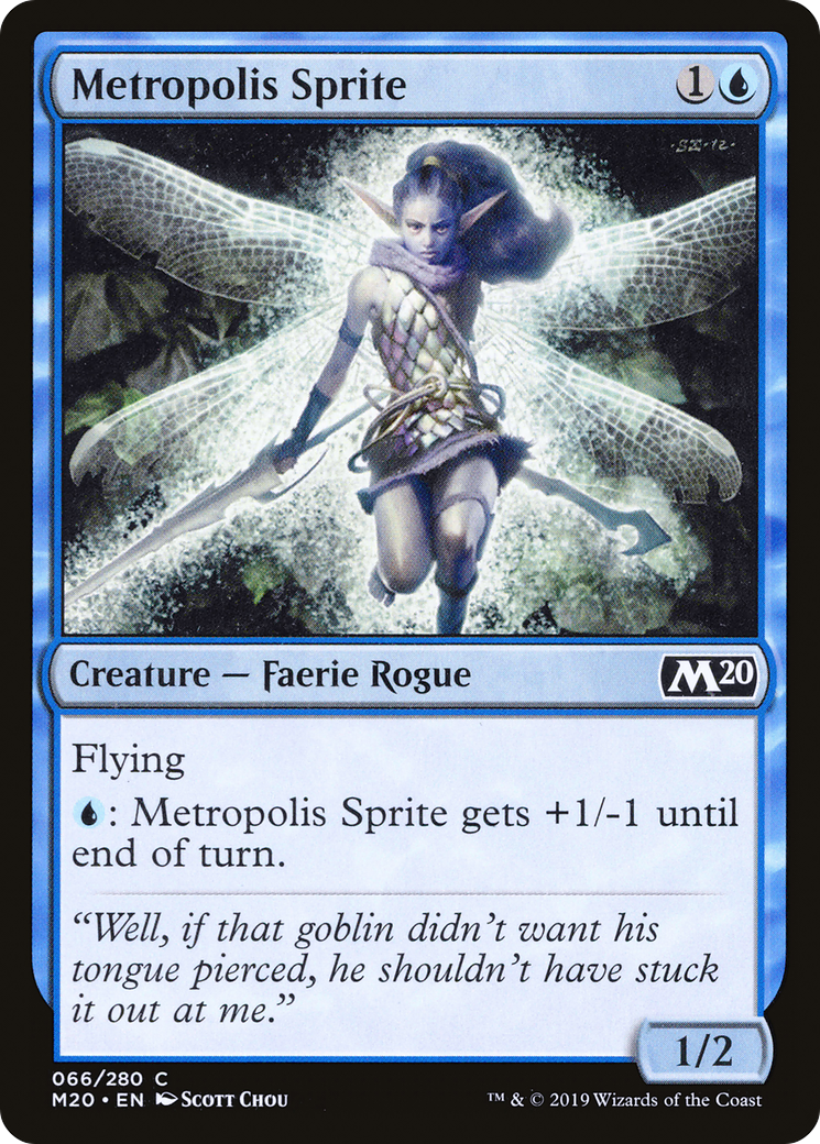 Metropolis Sprite (M20-066) - Core Set 2020 Foil