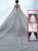 Off Shoulder French Main Wedding Dress