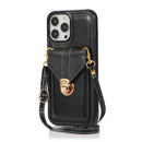 Creative Card Leather Lanyard Phone Case