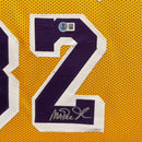 Magic Johnson Signed Custom Framed Los Angeles Lakers Jersey BAS