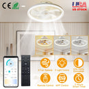 19.7in Ceiling Fan with 60W Light RoundÊPendant Fan Lamp LED Ceiling Fan with 6-Fan Speed 3000-6500W Light Color Adjustment Remote Control Timer APP C