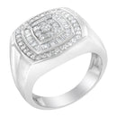14K White Gold Men's 1 CTTW Diamond Band Ring