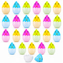 Set of 24 Assorted Colorful Chick Plastic Easter Eggs
