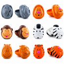 Set of 12 Animals Plastic Easter Eggs- Tiger, Zebra, Monkey