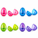Set of 12 Iridescent Multicolored Plastic Easter Eggs