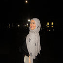 Twisted-pattern Cotton-linen Long Scarf Womens Outerwear Shawl