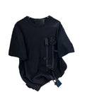 Men's And Women's Design Sense Niche Temperament Three-dimensional Flower Short Sleeve