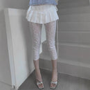 Women's Retro Pentagram Jacquard Lace Stretch Leggings