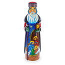 Nativity Scene Hand Carved Ukrainian Solid Wood Santa Figurine 11 Inches