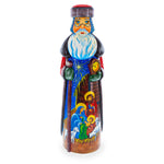 Nativity Scene Hand Carved Ukrainian Solid Wood Santa Figurine 11 Inches