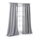 No. 918 1-Panel Lourdes Crushed Sheer Window Curtain, Grey, 59X84