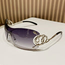 Cobra-shaped Sporty Rimless Side-cut Sunglasses