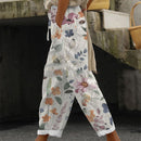 Women's All-match Elastic Waist Slimming Digital Printed Trousers