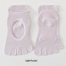 SpringSummer Womens Toe Yoga Socks With Cutout Heels And Backless Design