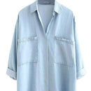 Summer-Autumn Tencel Denim Shirt For Women