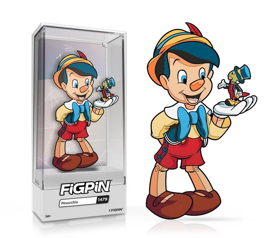 FiGPiN Classic: Disney D100 - Pinocchio (1479) (Edition Limited to 1000 Pieces) Action & Toy Figures Spastic Pops 