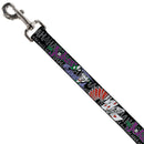 Dog Leash - The Joker Pose/Cards/HAHAHAHA Black/Gray