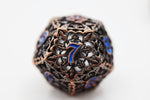 Fleur de Lis: Copper Azul - Hollow Metal RPG Dice Set