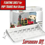 Floating Shelf for Funko Pop! Train: Walt Disney on Engine | 8-in W x 3.5-in D | Pop Box Wall Mount | Includes mounting screws