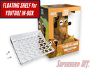 Floating Shelves for YouTooz Collectibles for in-box display | Wall Mounted | Fits Soft Cases or YouTooz Box only | Mounting hardware included