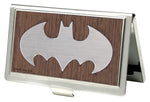 Business Card Holder - SMALL - Batman Marquetry Black Walnut Metal