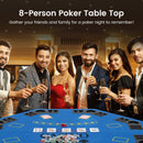 8-Player Foldable Poker Table Top with Carrying Bag