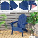 Foldable Weather Resistant Patio Chair with Built-in Cup Holder