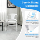 Folding Dining Chairs Set of 2 with Armrest and High Backrest