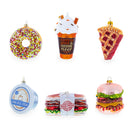 Colorful Lollipop on Stick Food Glass Christmas Ornament