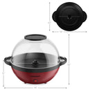 6QT Stirring Popcorn Popper Maker with Nonstick Plate