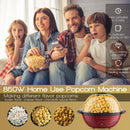 6QT Stirring Popcorn Popper Maker with Nonstick Plate