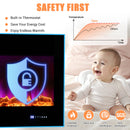 50/60 Inch Wall Mounted Recessed Electric Fireplace with Decorative Crystal and Log