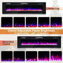 68" Ultra-Thin Recessed Electric Fireplace