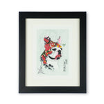 Framed Green Monmon Dog Print