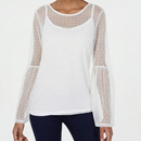 Ultra Flirt by Ikeddi Juniors Mesh Bell-Sleeve Top, Size Medium