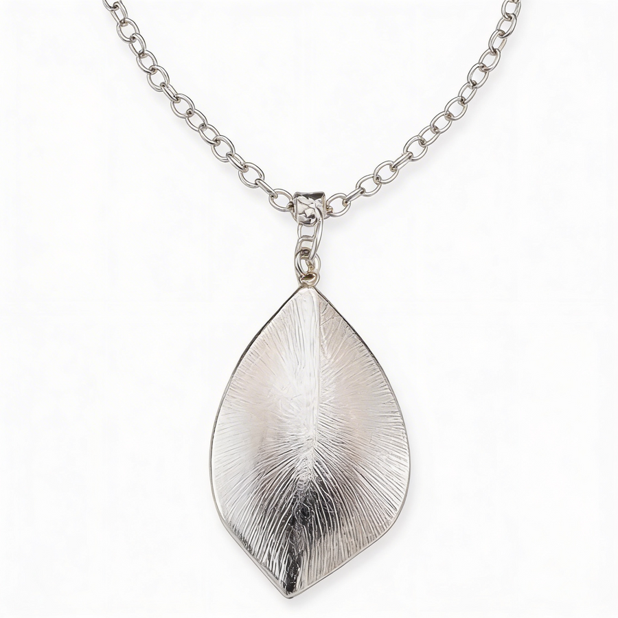 Charter Club Silver-Sculptural Disc Pendant Necklace