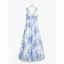 Trixxi Juniors Sequined Floral-Print Gown, Size 1
