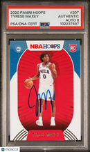 2020 Panini Hoops #207 Tyrese Maxey PSA Auto 8