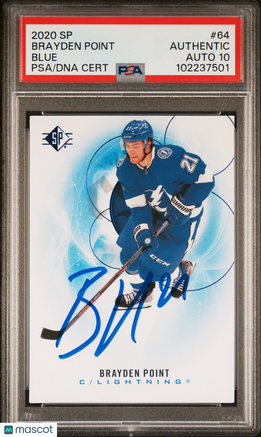 2020-2021 SP #64 Brayden Point PSA A Auto 10